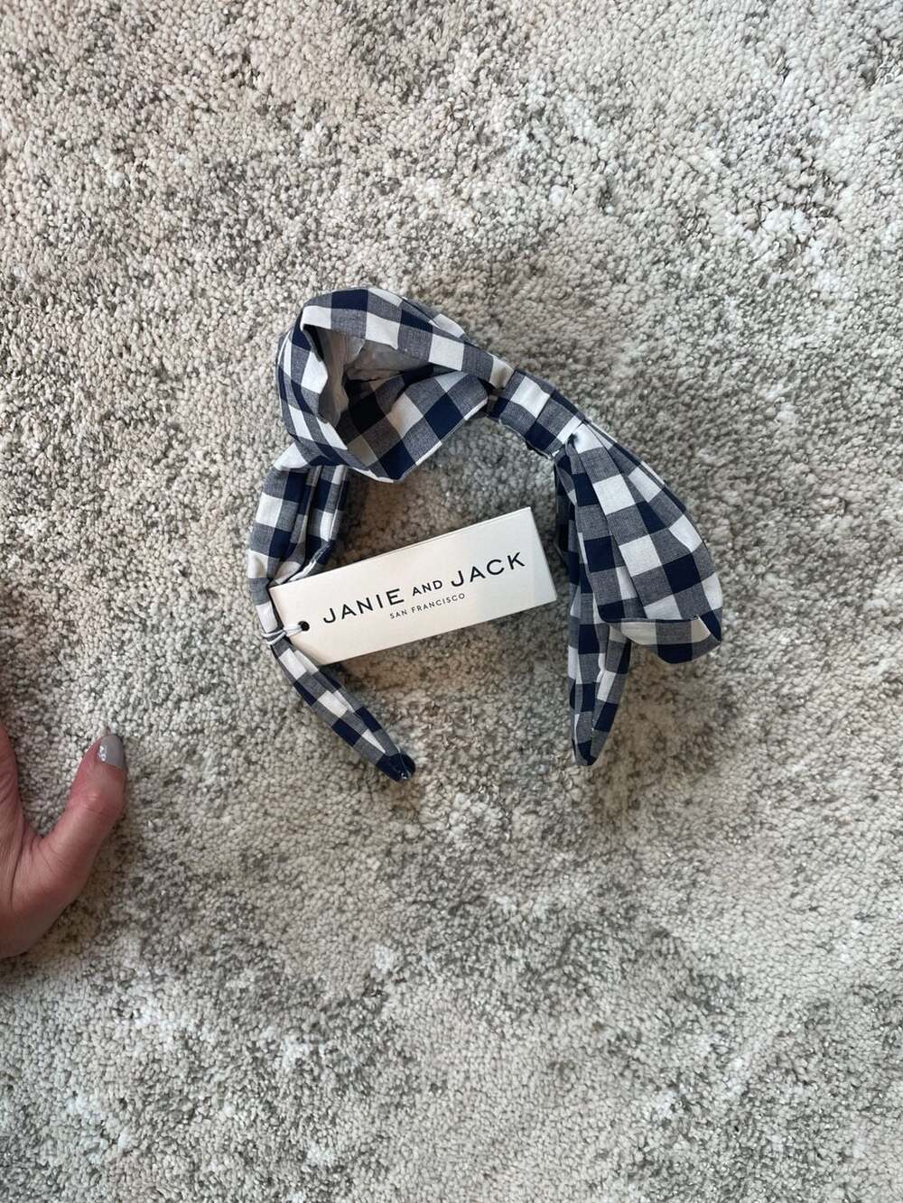 NWT Janie and Jack Navy and White Checkered